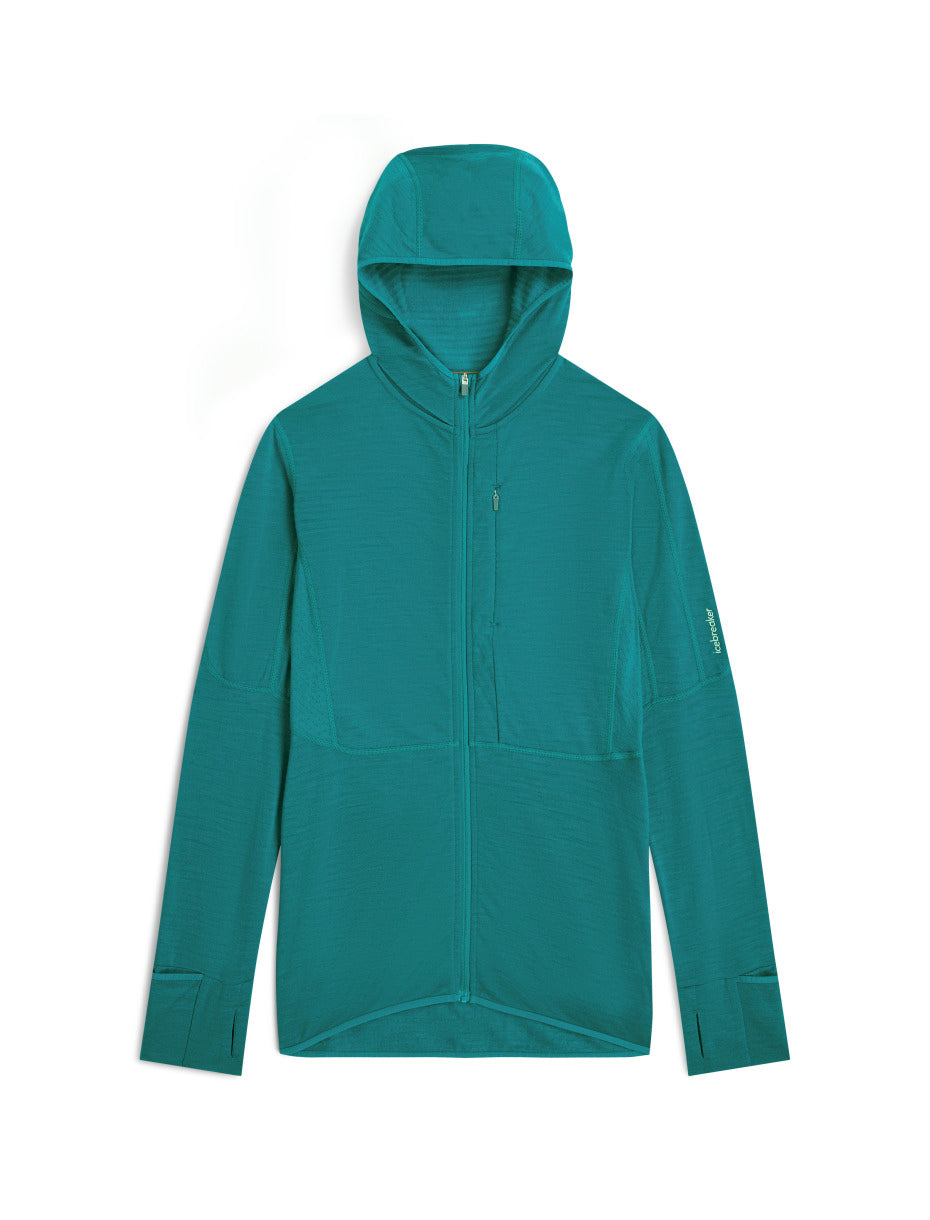 Icebreaker |Women Merino Blend 200 Realfleece Descender LS Zip Hoodie