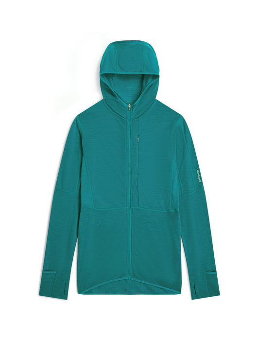 Icebreaker |Women Merino Blend 200 Realfleece Descender LS Zip Hoodie