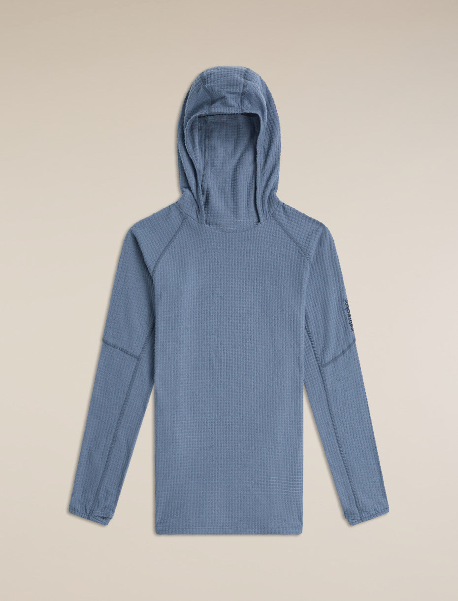 Icebreaker |Women Merino 400 RealFleece™ Grid Peaksland Hooded Pullover