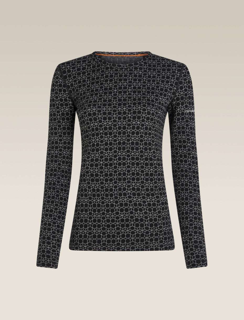 Icebreaker |Women Merino 260 Oasis Vertex LS Crewe Alpine Geo