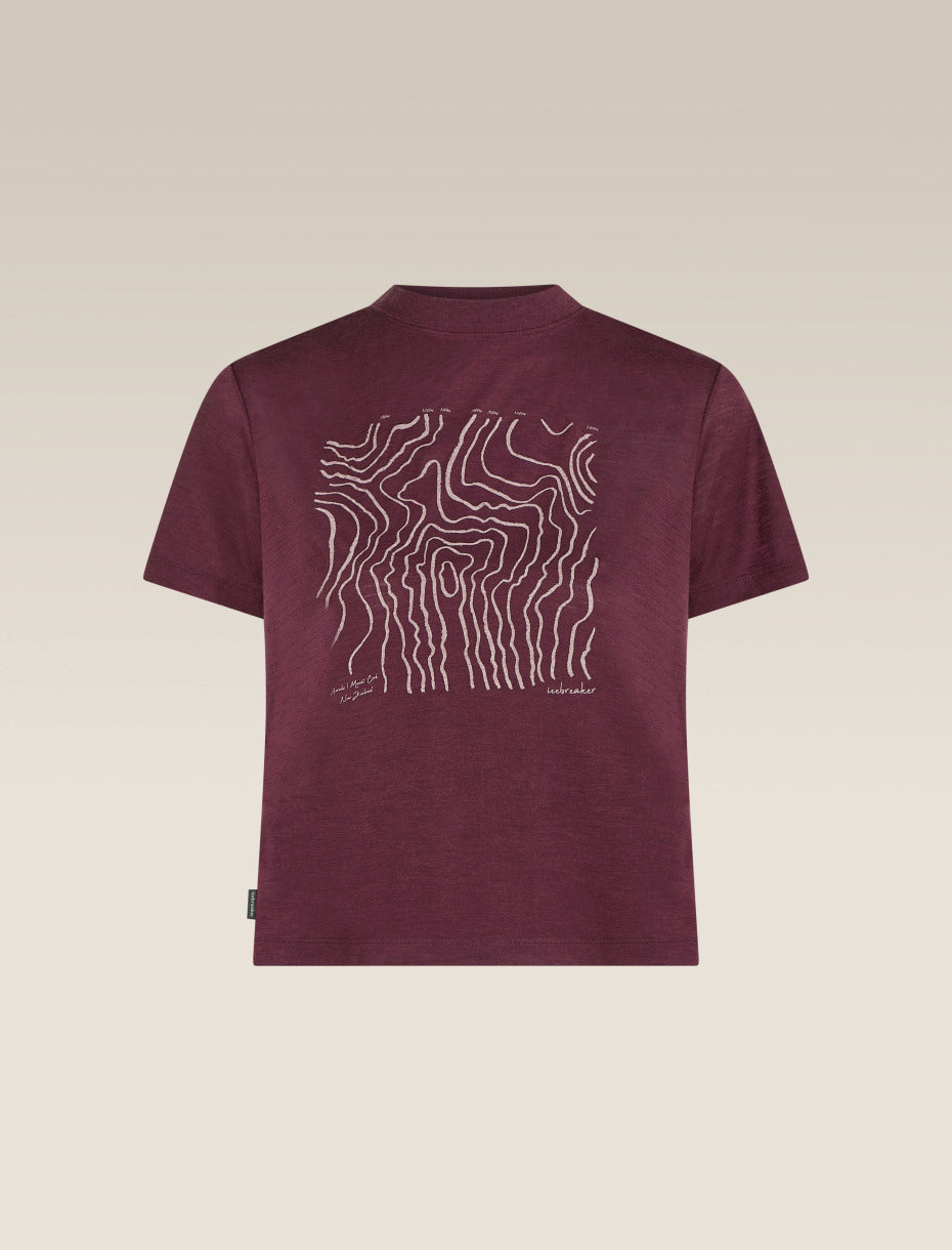 Icebreaker |Women Merino 150 Tech Lite SS Crop Tee Great Heights